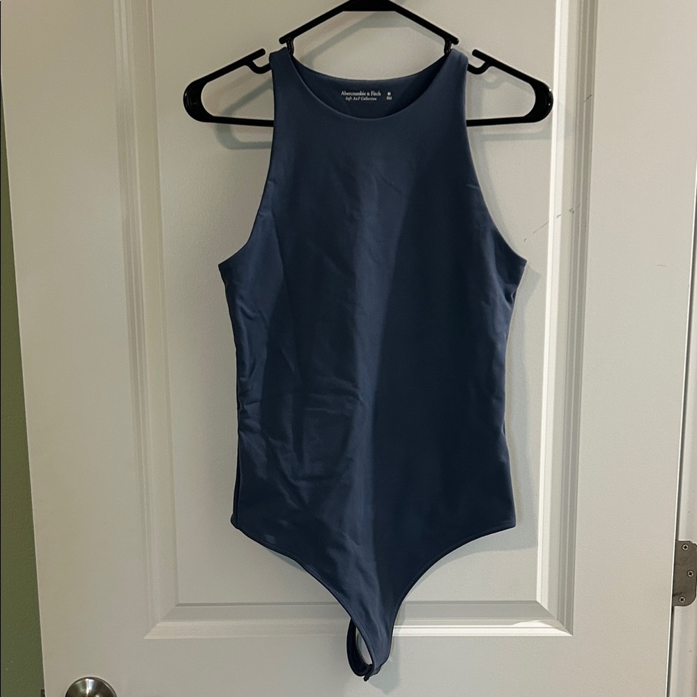 Abercrombie & Fitch Slate Blue High-Neck Bodysuit